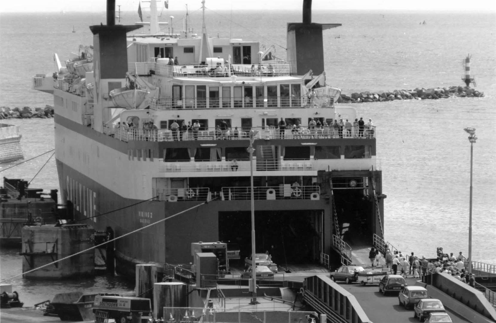 The port of Ramsgate in 1988 was a bustling ferry terminal