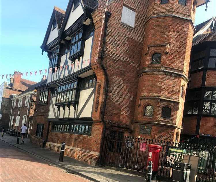 Historic Eastgate House in Rochester High Street