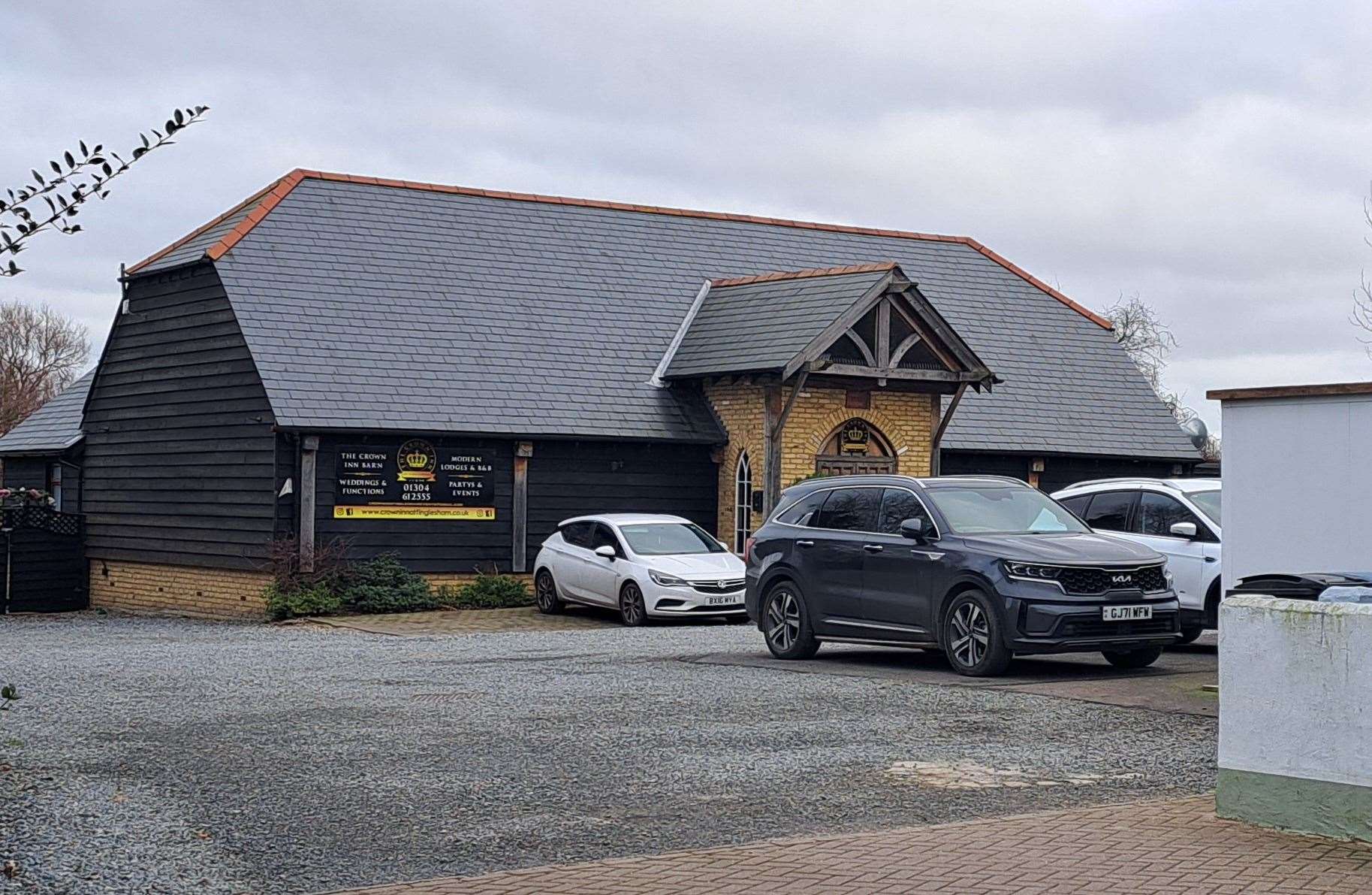 The barn of The Crown Inn at Finglesham near Deal