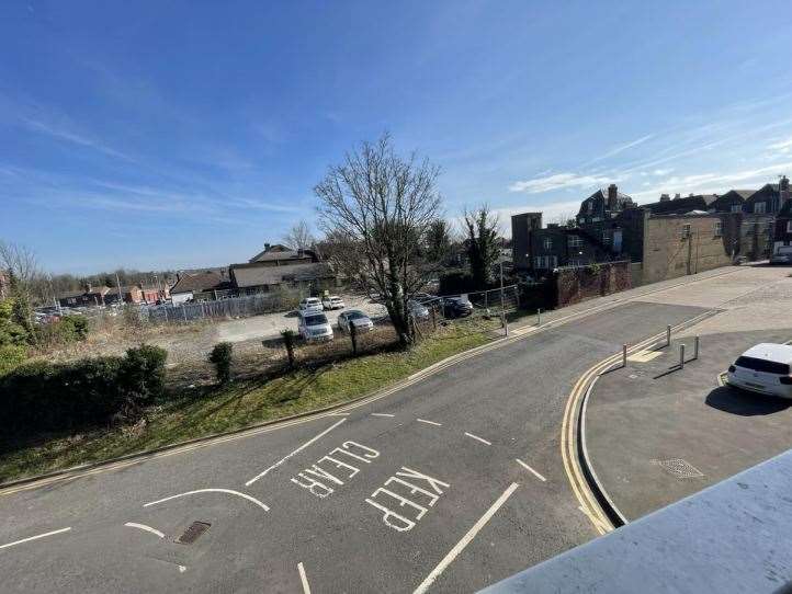 The site of the proposed block of flats in Sittingbourne town centre