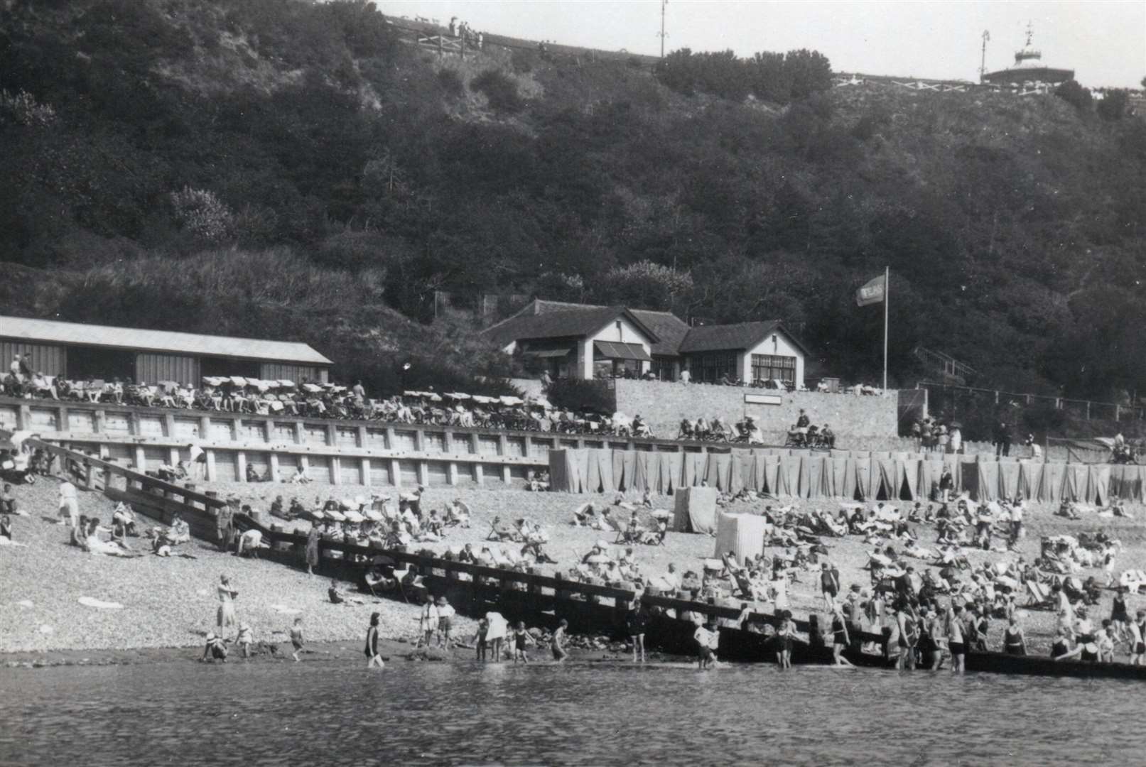 Postcard showing the Mermaid Cafe in Folkestone in the 1930s.