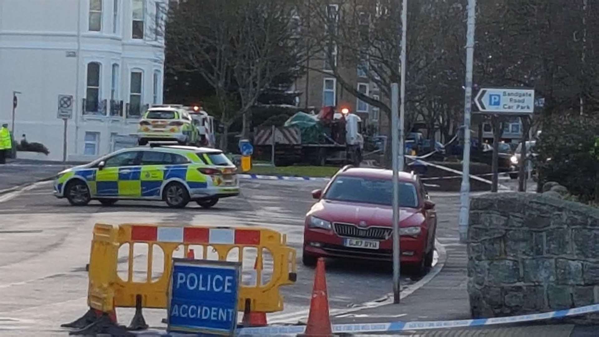 The scene in Folkestone yesterday. Picture: Chris Rolfe (5895103)