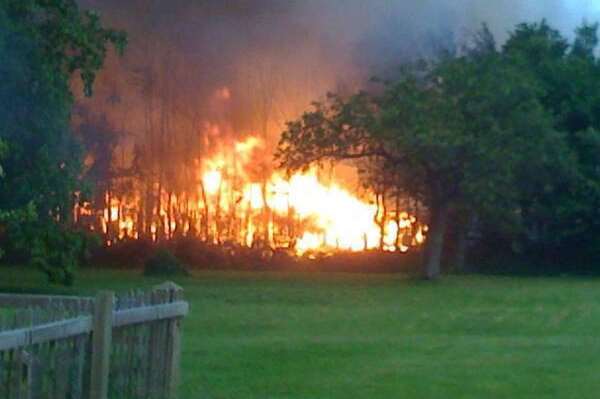 This picture of Faversham Linen Services on fire was posted on Twitter by @CharmainCleaver