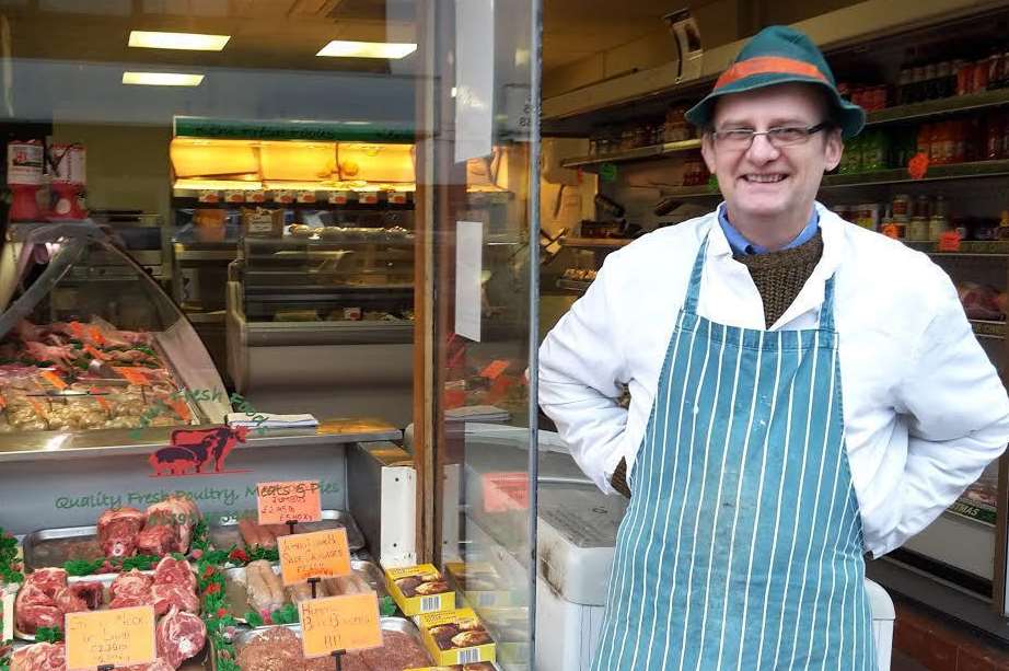 Stanley Ward outside Kent Fresh Foods, High Street, Sheerness