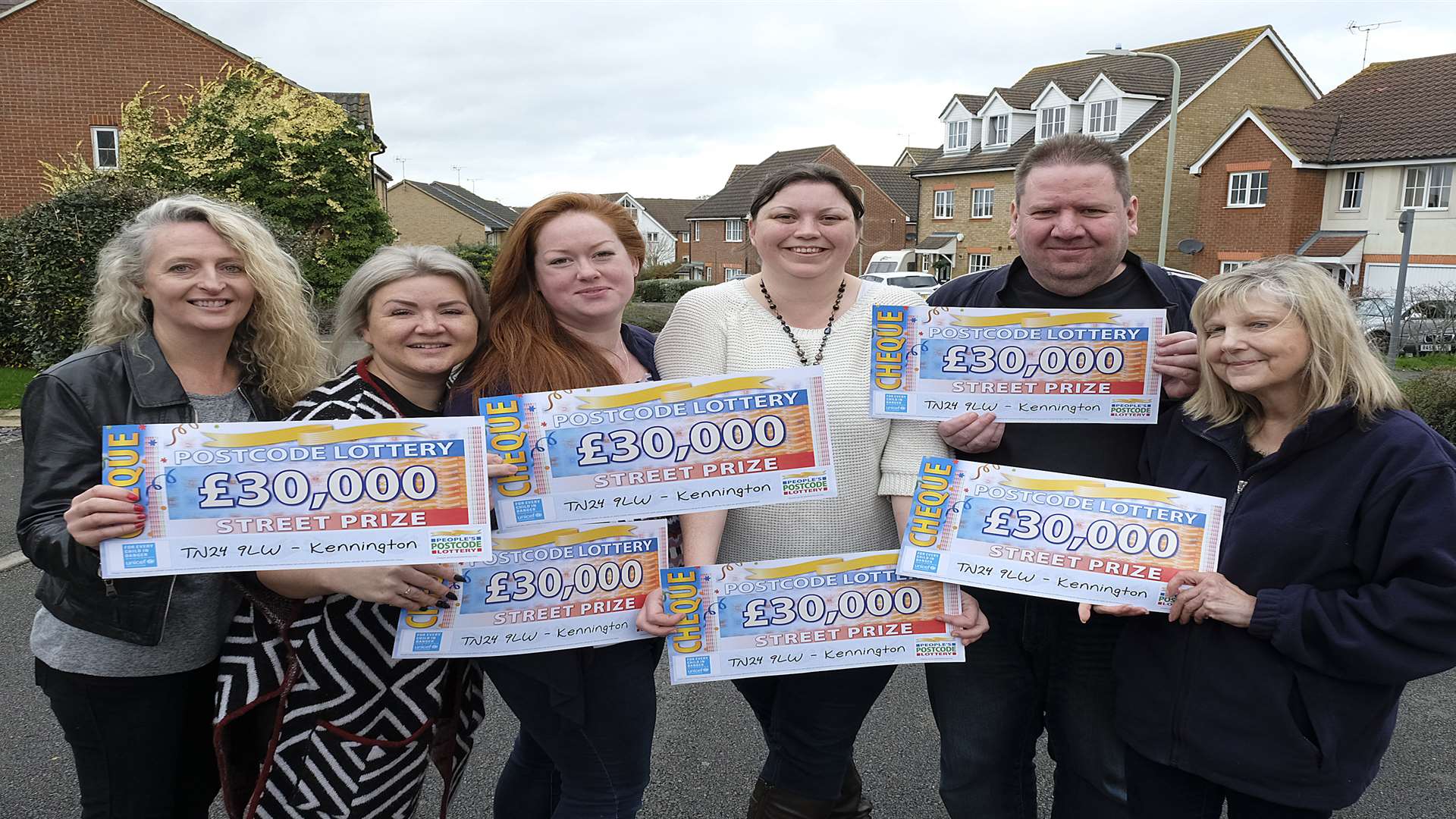 L-R: April Campbell, Erika Maclulyte, Nicola Harrison, Jessica Solly, Barry Cave and Susan Smith.