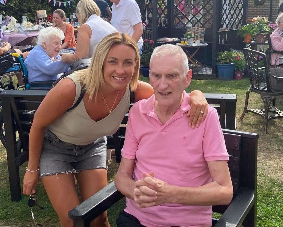 Laura Kanareck, from Snodland, with her father Paul Coombs, from Sittingbourne. Picture: Laura Kanareck