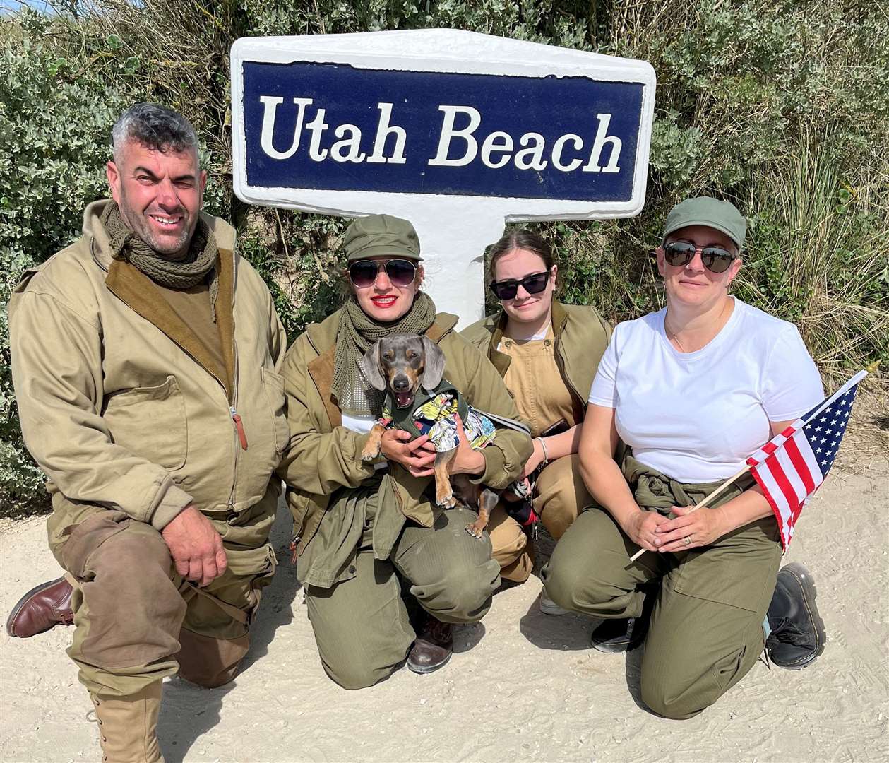 Neil, Leahnie, Emily and Annette Young spent five days in France. Picture: Neil Young