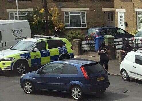 Armed police in Elm Grove, Sittingbourne on Sunday (15084001)