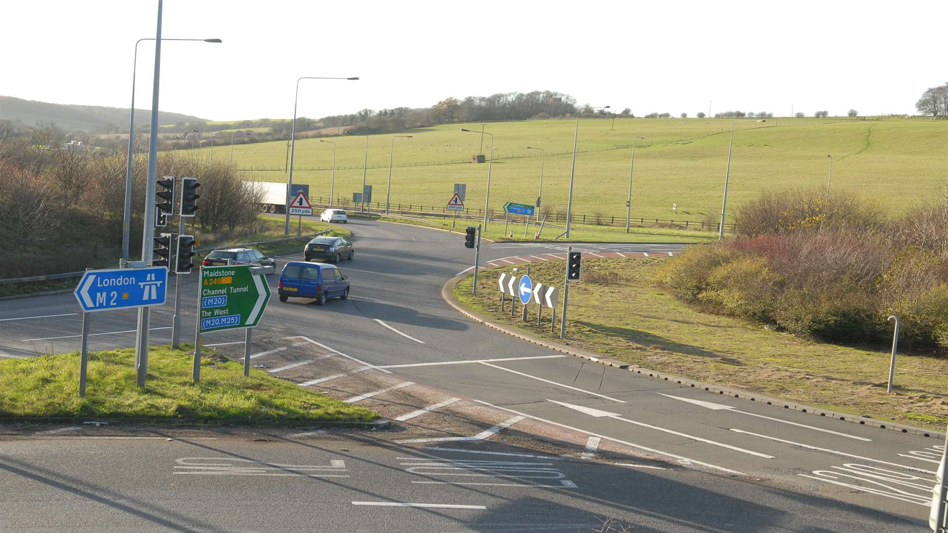 The accident happened on the A249 near the Stockbury Roundabout. File image