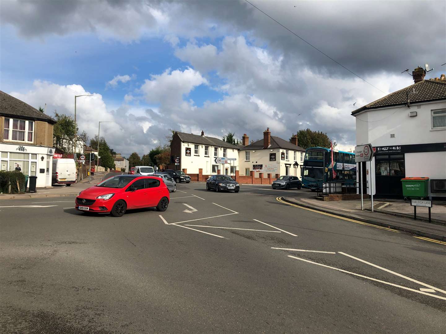 The Fountain Lane and Tonbridge Road junction