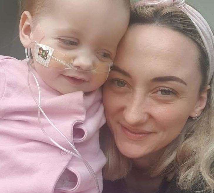 Elodie-Rose pictured with mum Tori Holland. Picture: Tori Holland