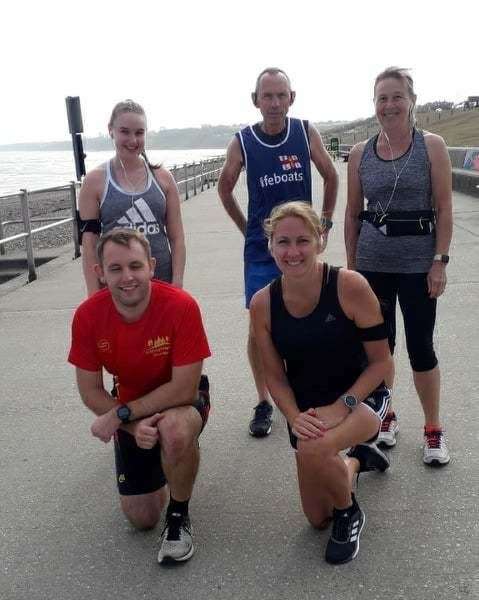 Mumford and family: Ian Mumford and his family raised £260 for the RNLI in a virtual lifeboat run on the Isle of Sheppey. Picture: RNLI