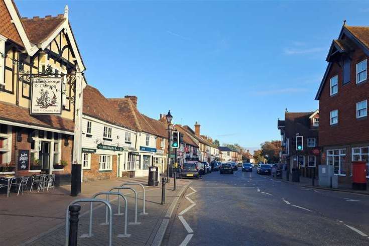 Villages, like Headcorn, often struggle for access to regular banking services. Picture: Google.