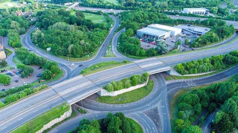 There was an accident on the A229 Running Horse Roundabout in Maidstone. Picture: Kent County Council