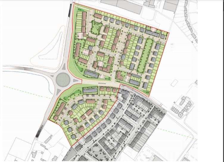 How the layout of phase two at Manston Green could look. Picture: Cogent Land LLP/OSP Architecture