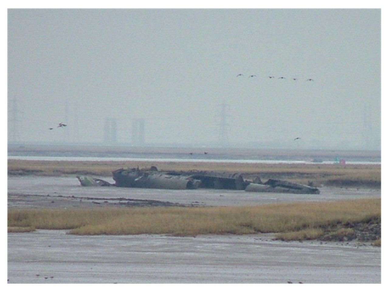 The U-boat which lies in the mud after being towed in 1921 to be scrapped. Picture: Alan Watkins