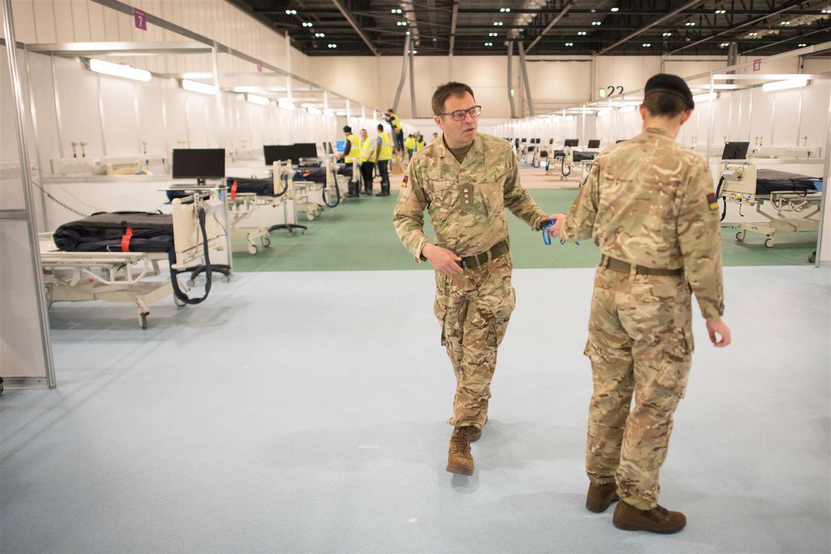 Military personnel helped set up the hospital (Stefan Rousseau/PA)