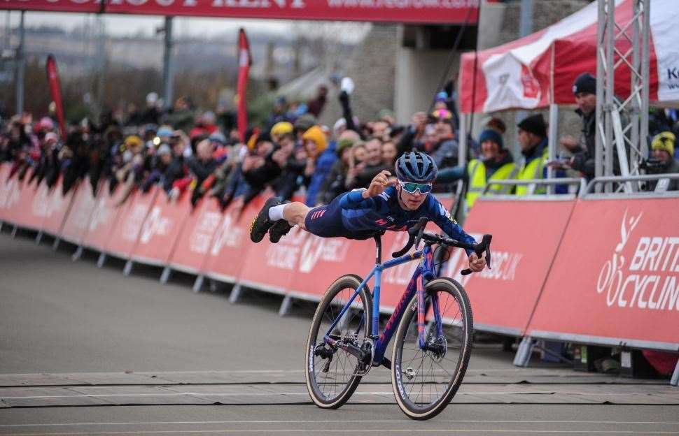 Tom Pidcock in action at Cyclopark. Picture: Cyclopark