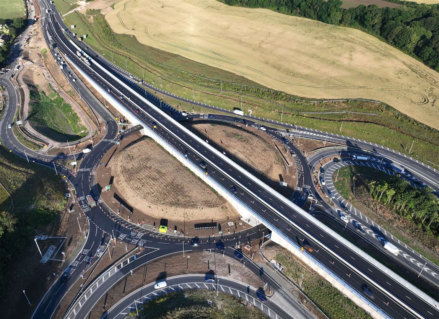 The Stockbury flyover, between Sittingbourne and Maidstone, has welcomed its first drivers. Picture: Phil Drew