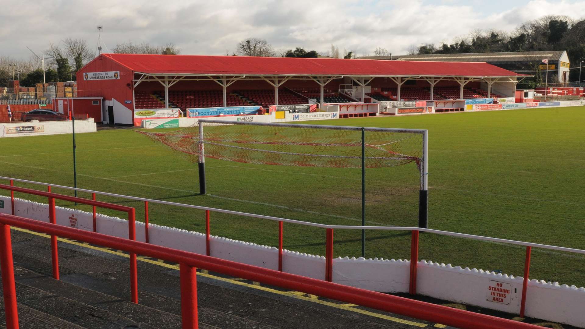 Ebbsfleet United's home ground Stonebridge Road Picture: Steve Crispe