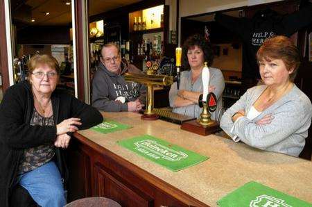 Fiona and John Scott, Vickie Hawksworth and Elaine Ball at Queenborough Social Club