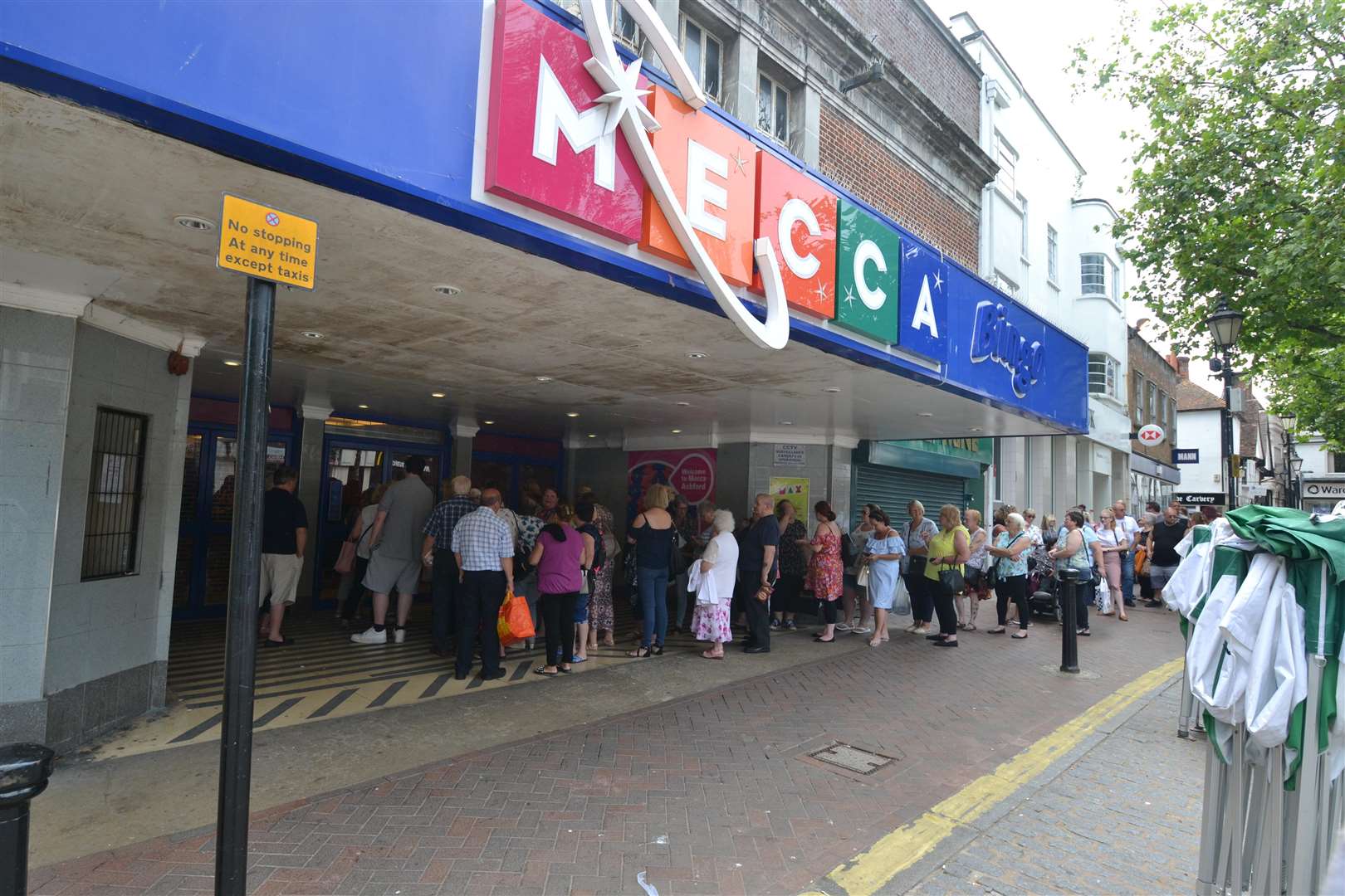 Crowds at Mecca Bingo on Sunday. Picture: Steve Salter