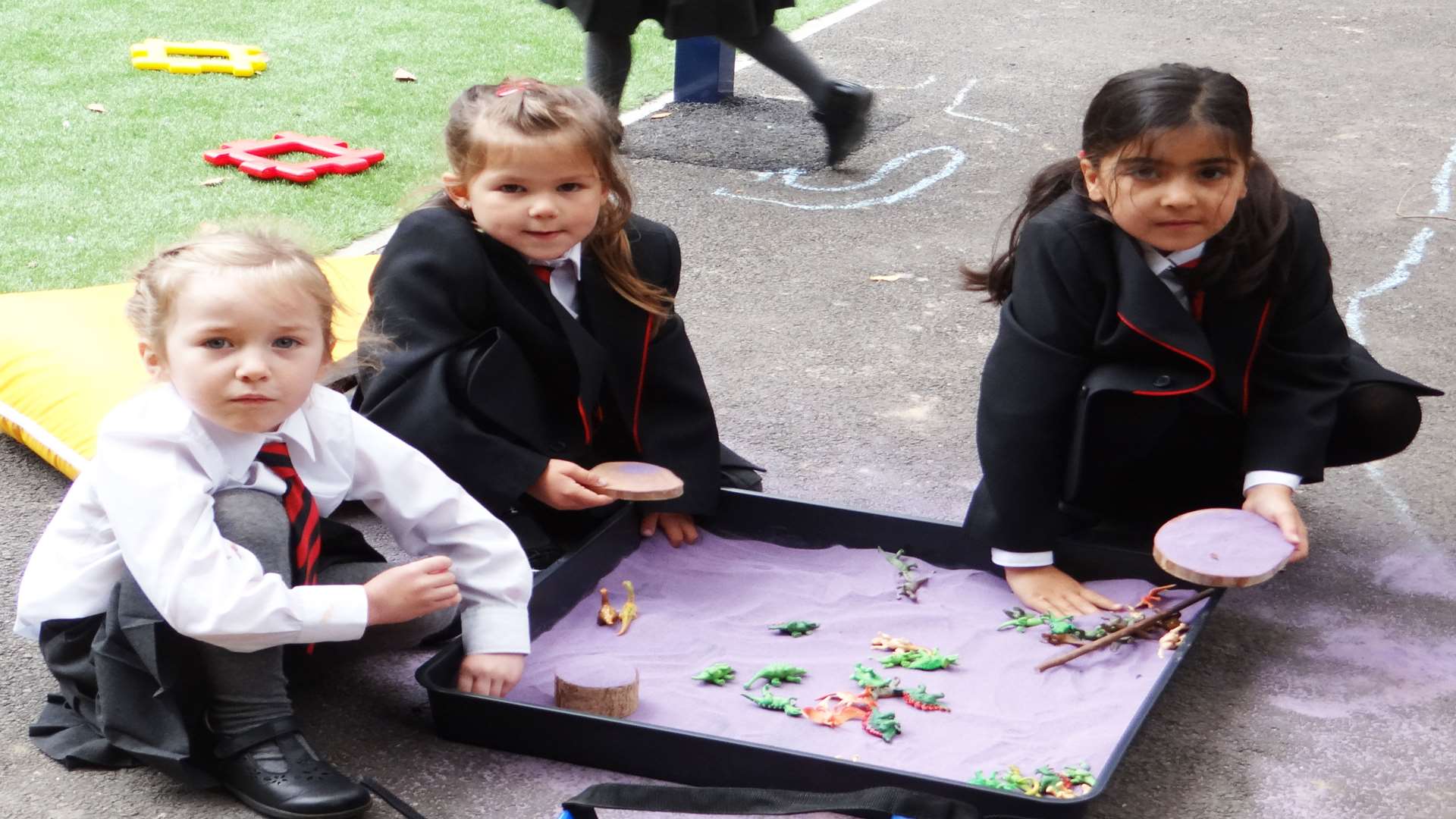 Children at the new primary school