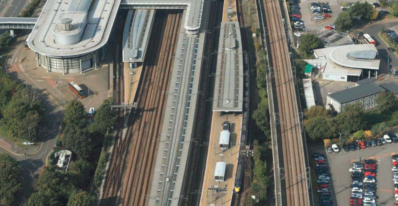 Work has begun at Ashford International Station in preparation for the new trains. Credit: Network Rail