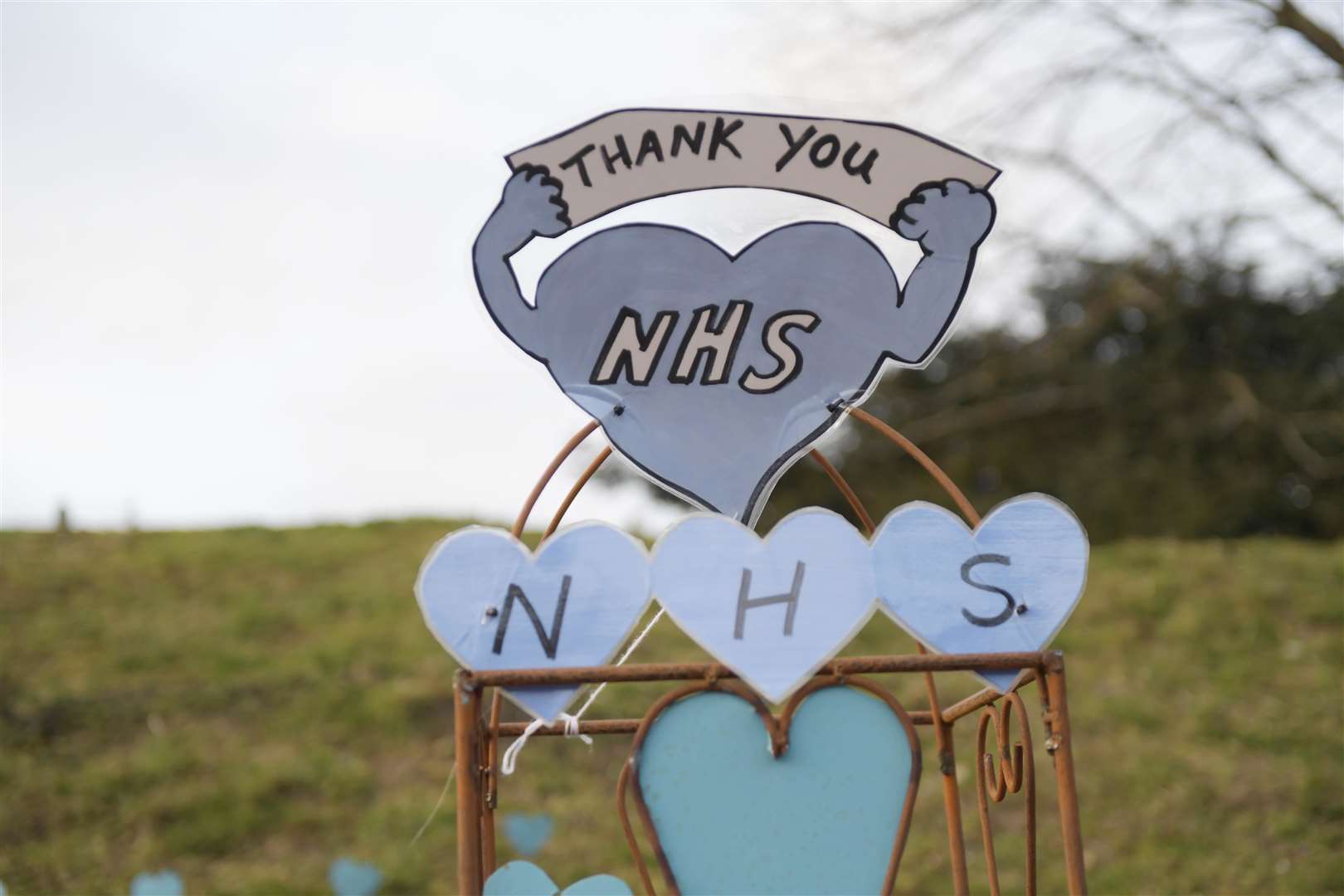 Banners and thank you messages outside of the entrance of the William Harvey. Picture: Barry Goodwin