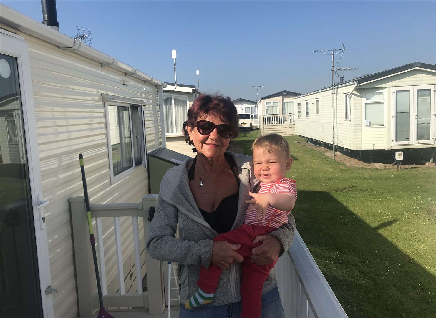 Nicola and one-year-old grandson Declan Gearey