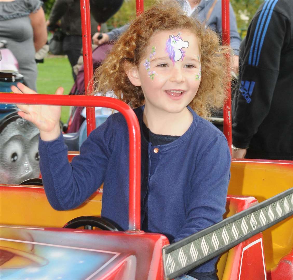 Scarlett enjoys the kids' area last year Picture: Wayne McCabe