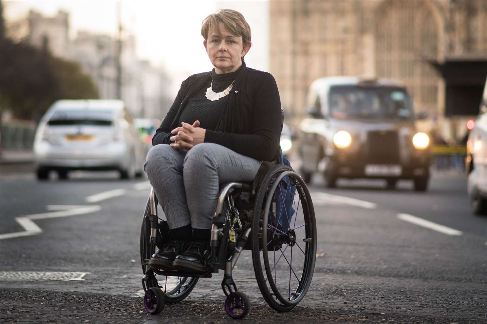 Baroness Tanni Grey-Thompson outside the Houses of Parliament (PA)