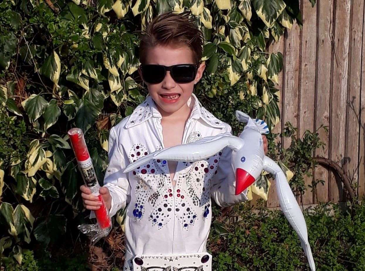 Maurice Houston, dressed as 'The King of Rock and Gull'. Picture: Chris Stone