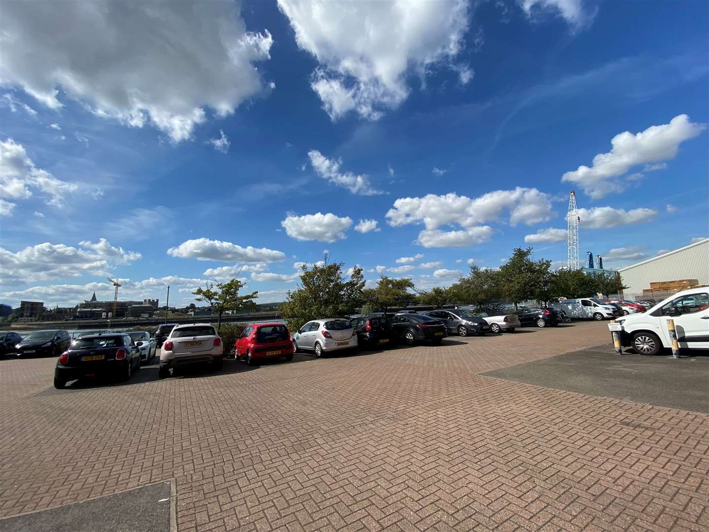 The car park off Laser Quay on Medway City Estate