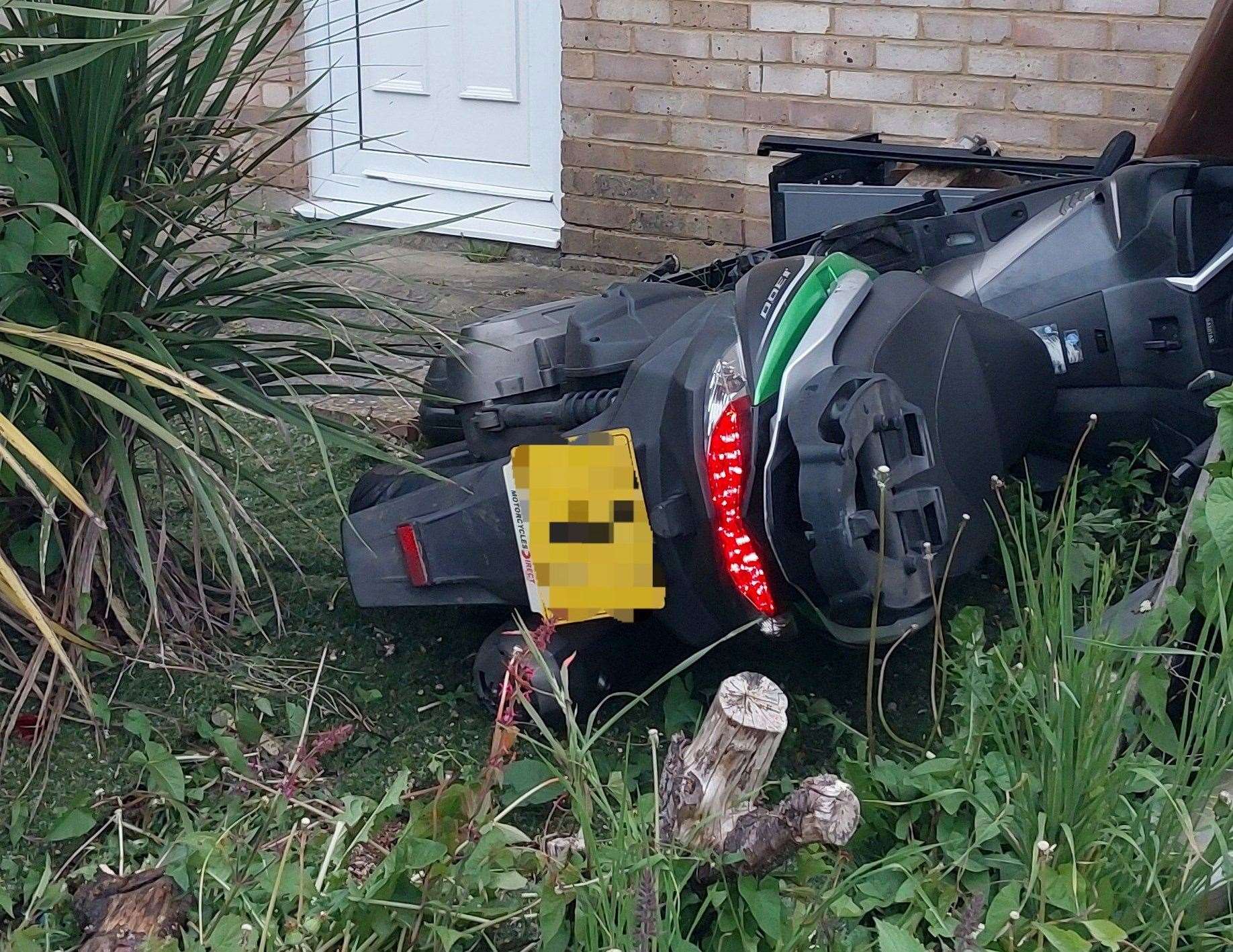 Police have arrested a man from Chatham after a stolen motorbike was involved in a crash. Picture: @KentPoliceMed