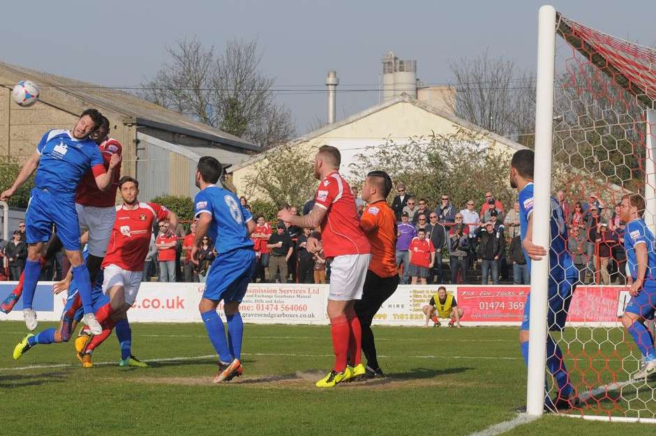 Tonbridge in action against Ebbsfleet