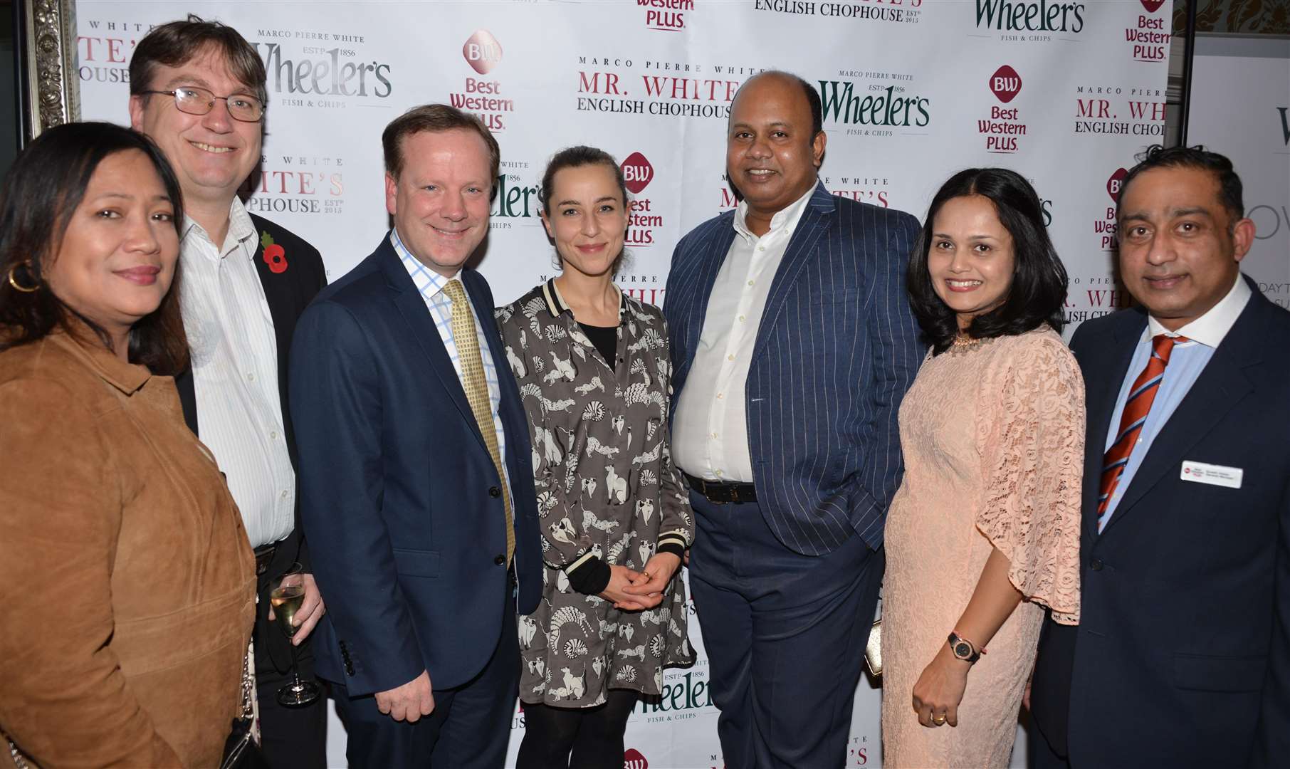 The grand openings: From left, Lorna Wiggins, Neil Wiggins, Mr Elphicke, MS Buczek, Mr and Mrs Rajaseelan and Mr Abbas. Picture: Dover Marina Hotel