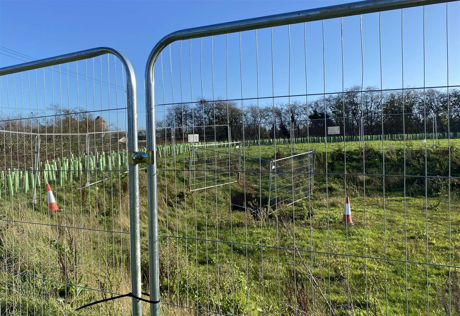 A fence was first put up around Monday, November 14