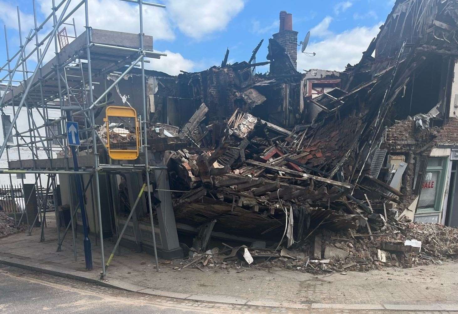 The building on Milton Road, Gravesend which suffered a fire. Picture: Jack Kamenou