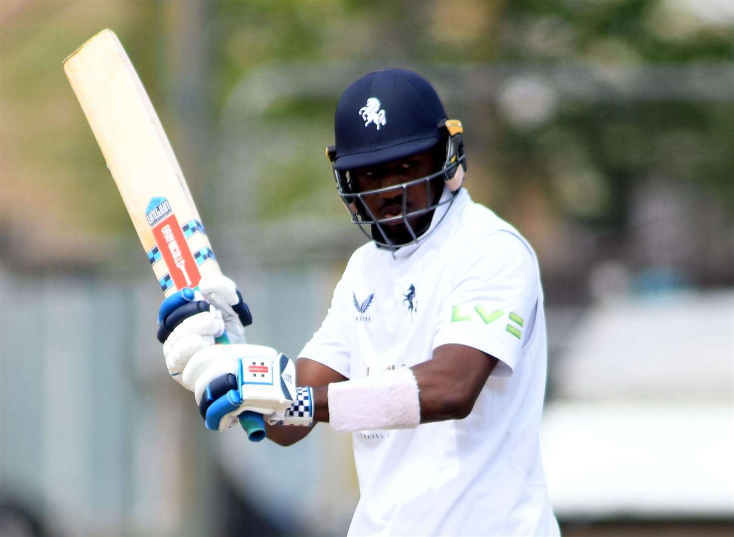 Tawanda Muyeye - top scored for Kent against Hampshire. Picture: Barry Goodwin