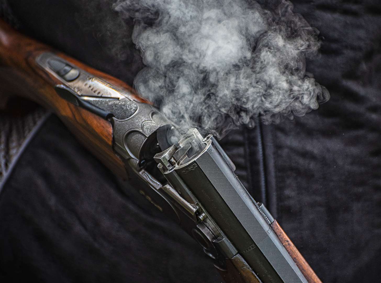 The woman was threatening with a long-barrelled gun. Stock picture