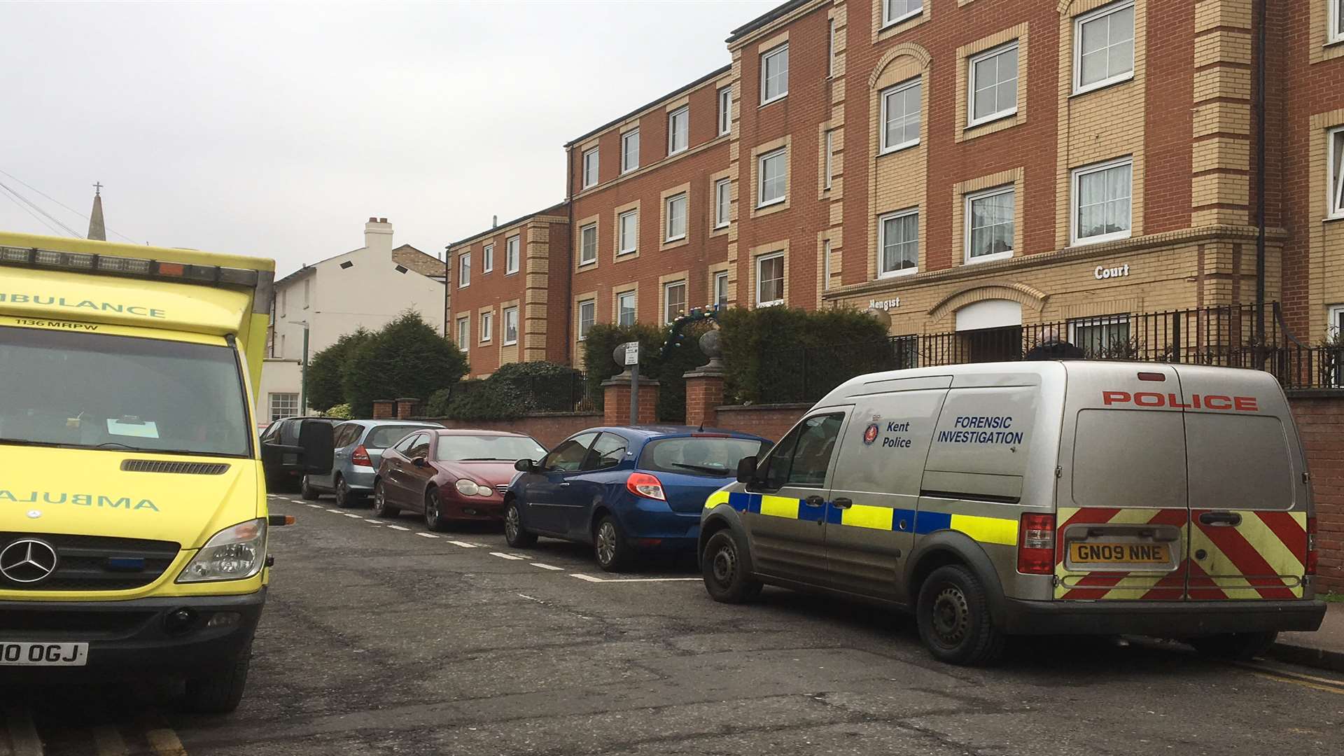 Emergency services in Marsham Street, Maidstone