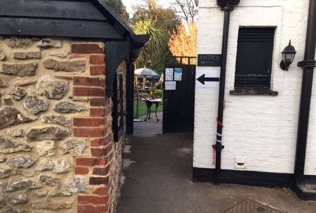 Work your way to the back of the King & Queen and you’ll discover this alleyway through to the garden