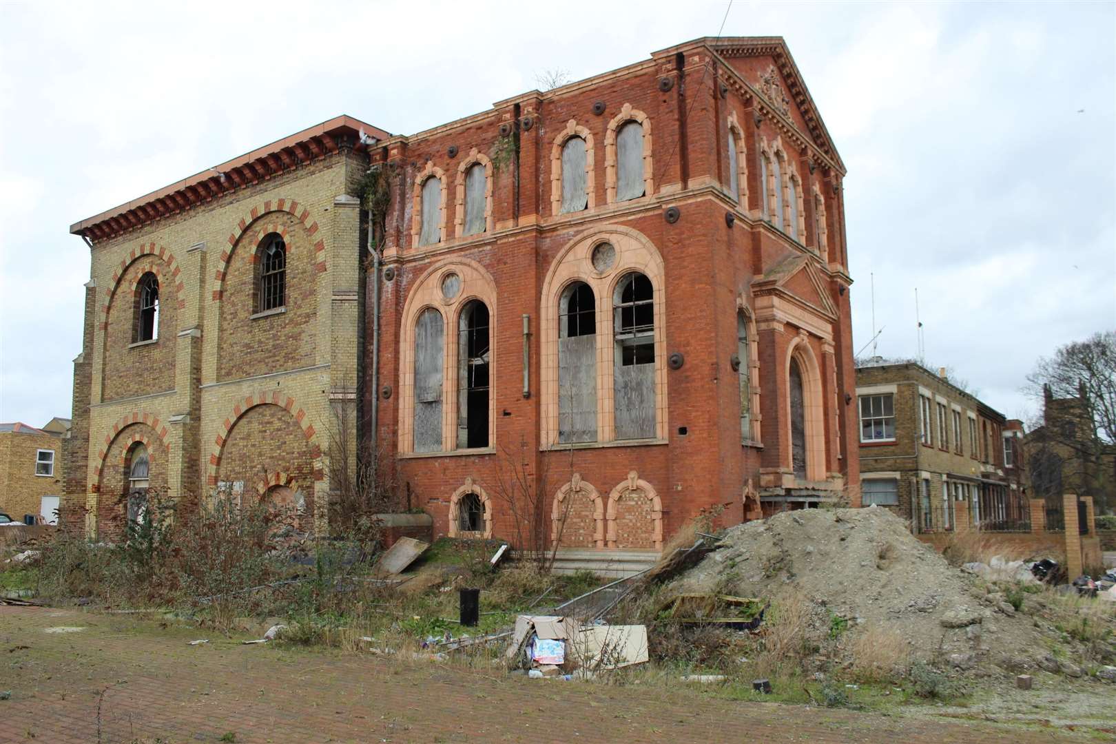 The dilapidated Sheerness water tower