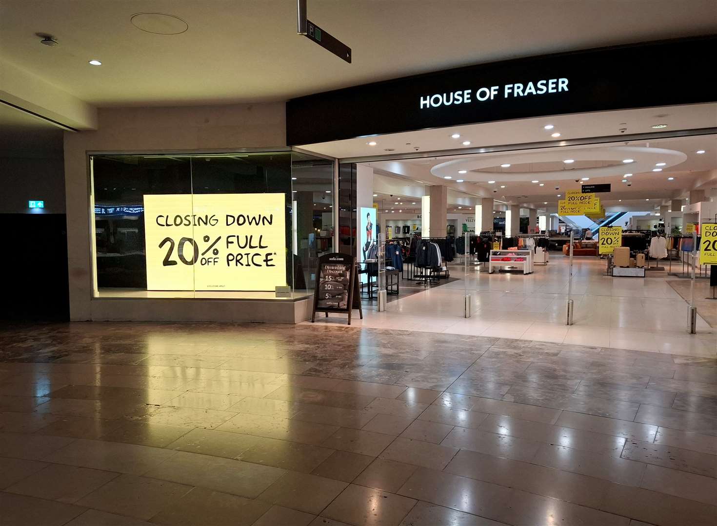 House of Fraser is leaving Bluewater