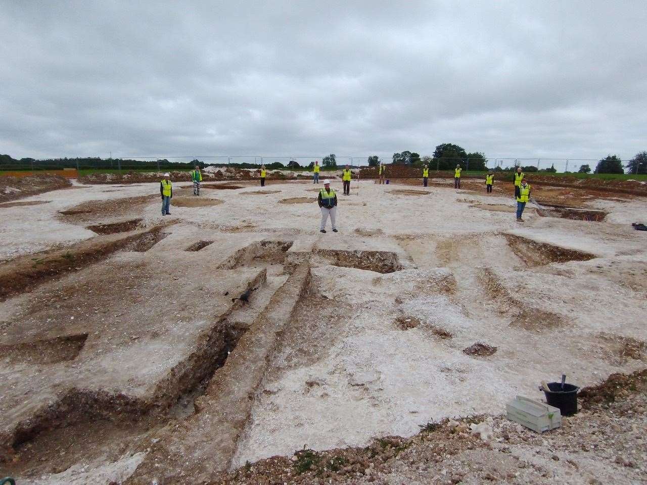 Experts identified each of the three expanses in Faversham to be the remains of a burial monument or ceremonial centre, dating back to the Neolithic or Bronze Age period. Picture: Kent Archaeological Society