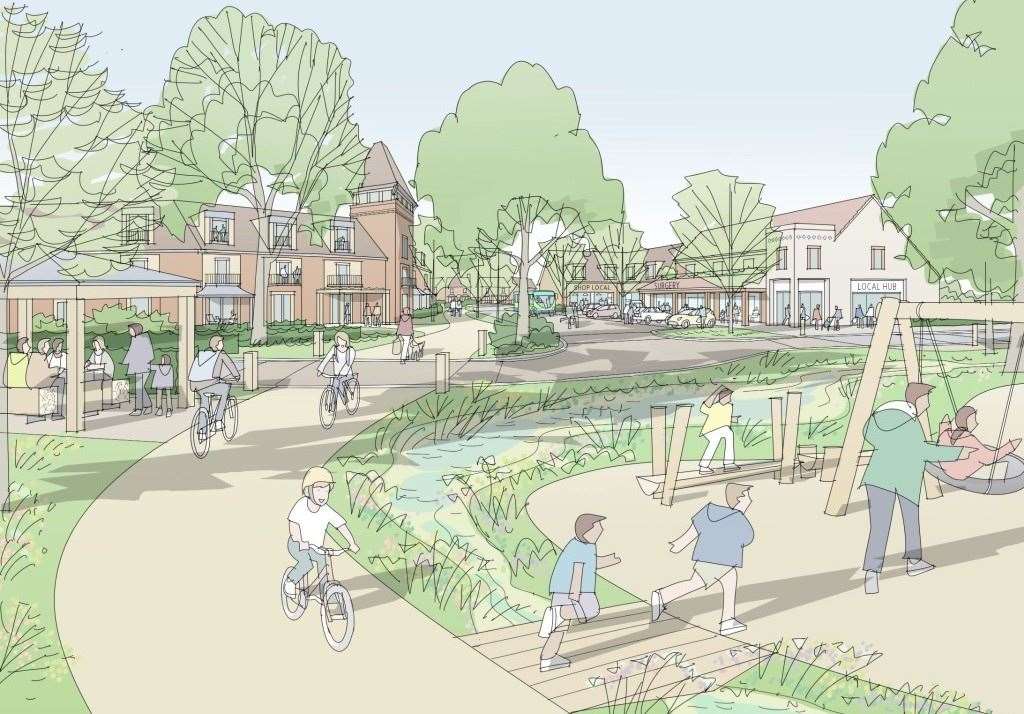 The proposals are to include a new primary school, older residents' accommodation, road improvements, and a community centre. Photo: Richborough Estates Ltd