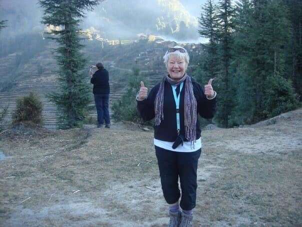 Rosalind on the Himalayan trek