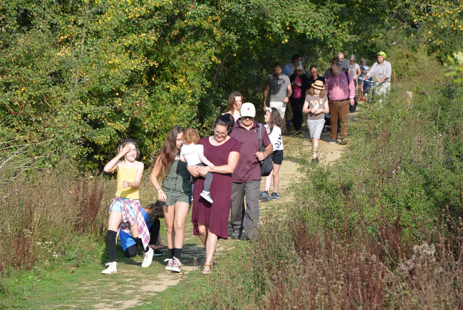 Project MERLin supporters on a walk to enjoy nature