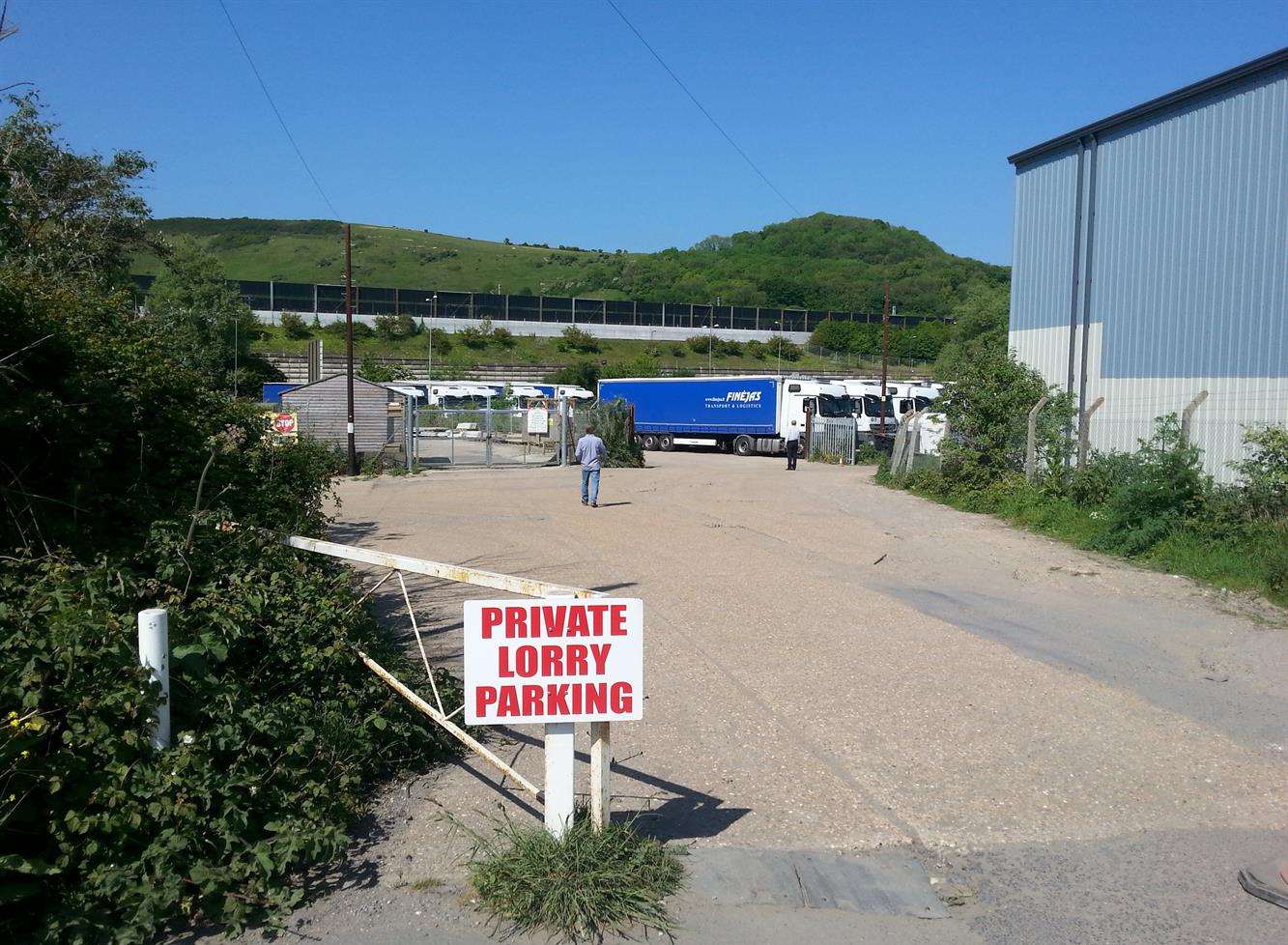 The Folkestone lorry park before the operators abandoned their plans.